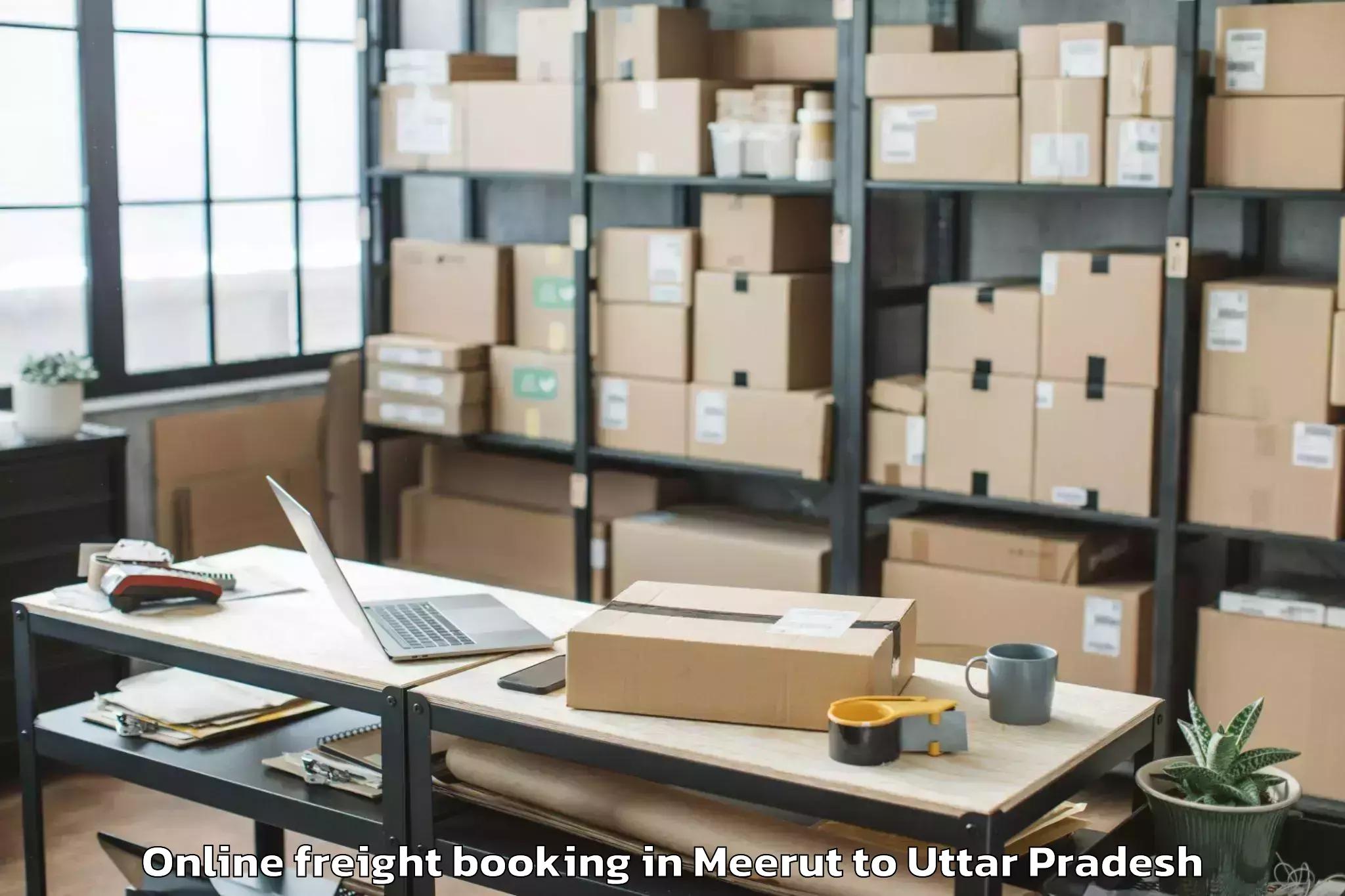 Trusted Meerut to Gursarai Online Freight Booking